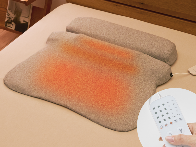 首と肩と腰がホッとする枕グランデのベッド設置シーン